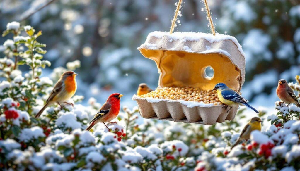 Non buttate più i cartoni delle uova: li uso in giardino per attirare gli uccelli tutto l'inverno